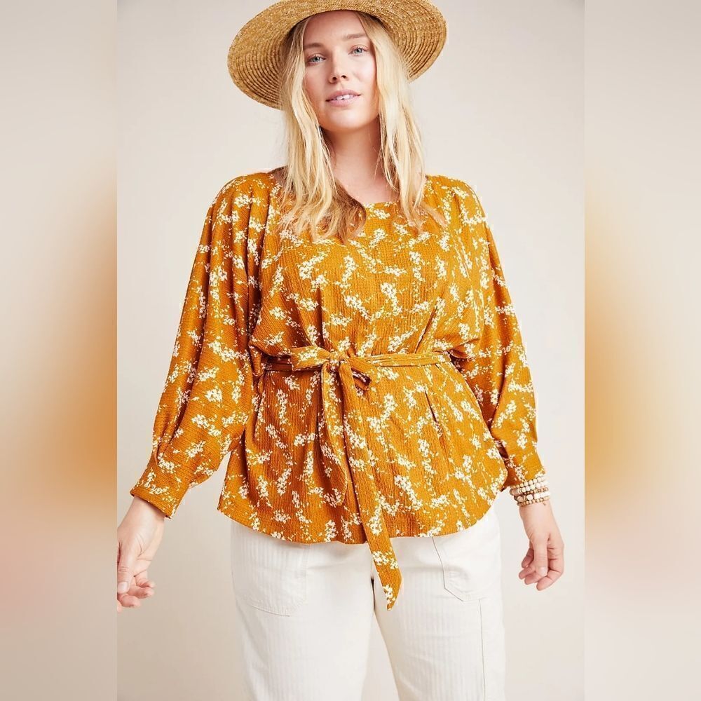 Anthropologie Amber Dolman-Sleeved Large Blouse Top - Picture 10 of 10
